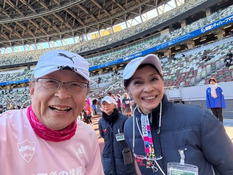 笑顔でゴール🤭